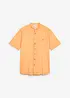 Camicia a maniche corte in look lavato, bonprix