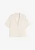 Camicetta in satin con colletto a revers, bonprix