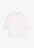 Blusa a maniche corte in misto lino, bonprix