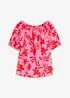Blusa con spalle scoperte in misto viscosa fine, bonprix