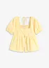 Blusa con maniche a palloncino e bottoni, bonprix