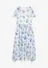 Abito in chiffon crinkle operato, bonprix