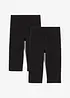 Leggings a pinocchietto in misto cotone elasticizzato (pacco da 2), bonprix