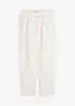 Pantaloni in puro lino con elastico in vita, bonprix