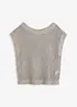 Maglione traforato in filato a nastro lucido, bonprix