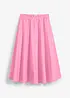 Gonna midi in misto cotone elasticizzato, bonprix