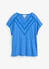 Maglia in puro lino con pizzo, bonprix