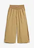 Pantaloni cropped in misto lino e cotone, bonprix