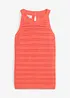 Top in maglia traforata in misto lino, bonprix