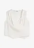 Top in puro lino con effetto a portafoglio, bonprix