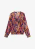 Blusa in chiffon fantasia, bonprix
