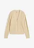 Cardigan traforato in misto lino, bonprix