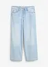 Baggy jeans cropped ultra morbidi, vita media, bonprix