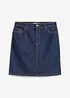 Gonna di jeans low stretch, vita media, bonprix
