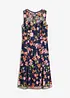 Abito midi con ricamo floreale, bonprix