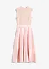 Abito midi in satin lucido con pizzo, bonprix