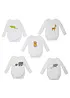 Body a maniche lunghe in cotone biologico (pacco da 5), bonprix