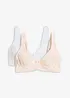 Reggiseno t-shirt non imbottito con ferretto e cotone biologico (pacco da 2), bonprix
