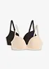 Reggiseno push-up senza ferretto con cotone (pacco da 2), bonprix