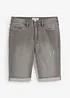 Bermuda elasticizzati in jeans con fondo risvoltato, regular fit, bonprix