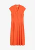 Abito midi in misto lino leggero, bonprix