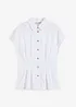 Blusa a maniche corte in misto lino fresco e leggero, bonprix
