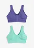 Reggiseno senza ferretto con chiusura anteriore e cotone biologico (pacco da 2), bonprix
