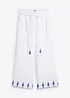 Pantaloni culotte in puro lino con cintura (set 2 pezzi), bonprix
