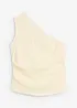 Top monospalla con effetto strutturato, bonprix