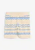 Shorts di maglia in misto cotone e lino fresco e leggero, bonprix