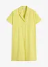 Abito largo in cotone con piega, bonprix