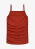 Top con spalline sottili e arricciature, bonprix