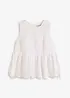 Top con spacco e ricami traforati, bonprix