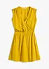 Abito misto cotone con frange, bonprix