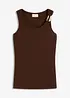 Top a costine con fibbia decorativa martellata, bonprix