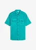 Camicia  effetto lavato a maniche corte, bonprix