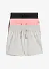 Shorts in jersey di puro cotone biologico (pacco da 3), bonprix