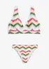 Bikini a bustier con scollatura a V (set 2 pezzi), bonprix