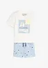 T-shirt e pantaloncini in puro cotone biologico (set 2 pezzi), bonprix