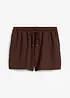 Shorts con elastico in vita in crêpe operato, bonprix