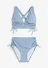 Bikini a bustier con spalline incrociate (set 2 pezzi), bonprix