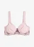 Reggiseno minimizer con ricami delicati, bonprix