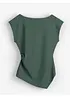 Top asimmetrico effetto neoprene, bonprix