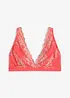 Bralette senza ferretto con pizzo colorato, bonprix