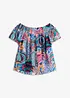 Blusa con spalle scoperte in misto viscosa leggero, bonprix