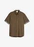 Camicia a maniche corte in viscosa, slim fit, bonprix