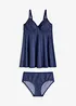 Tankini  lungo con effetto denim (set 2 pezzi), bonprix