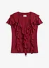 Maglia con volant in misto modal morbido, bonprix