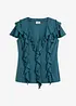 Maglia con volant in misto modal morbido, bonprix