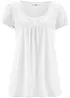 Maglia in cotone con pizzo a maniche corte, bonprix